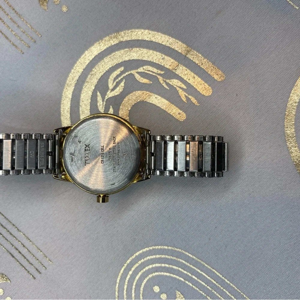 Timex Gold and Silver Analog Watch with Stretch Band